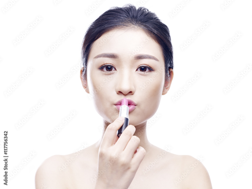 young asian woman with lipstick young asian woman with lipstick