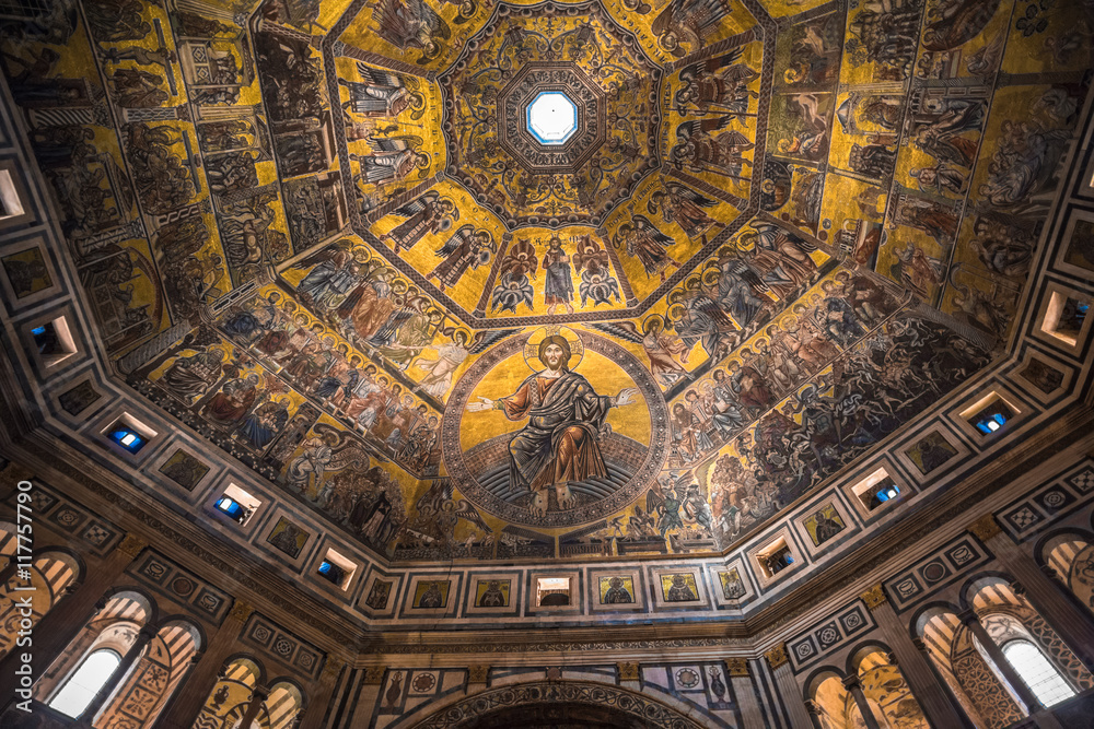 Mosaic ceiling of the Baptistry of San Giovanni, Florence