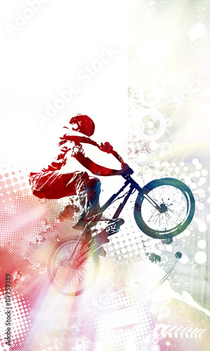 Fotografi Extreme sport, bmx rider.