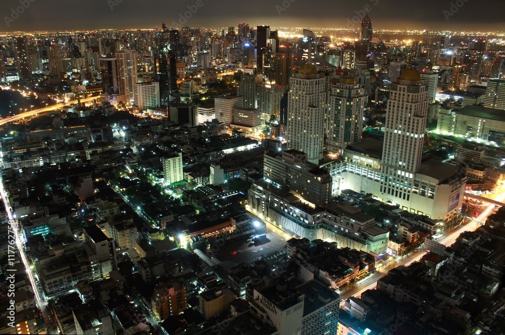 Bangkok - Ausblick vom Baiyoke Tower bei Nacht