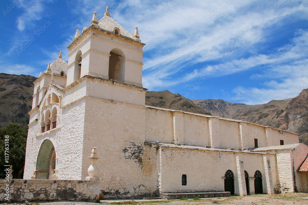 Church of Santa Ana in Maca, Colca Canyon, Peru