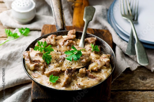 Stampa su tela beef stroganoff from veal