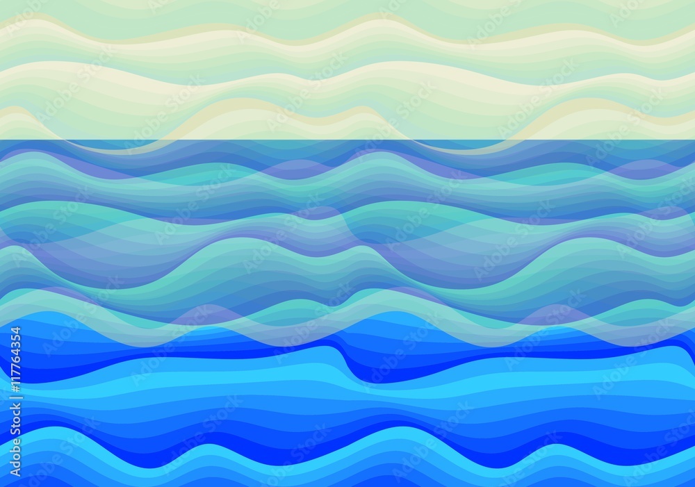 Seamless pattern with waves. Abstract sea background. Vector illustration Seamless pattern with waves. Abstract sea background. Vector illustration