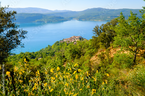 Lac de Sainte Croix Provence  Alpes  France - View of the lake