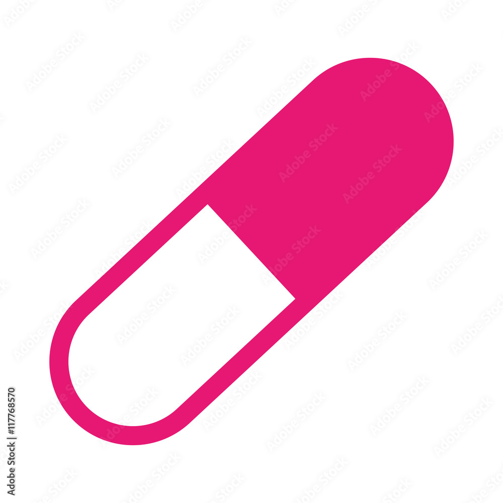 medical pink pill icon vector illustration medical pink pill icon vector illustration
