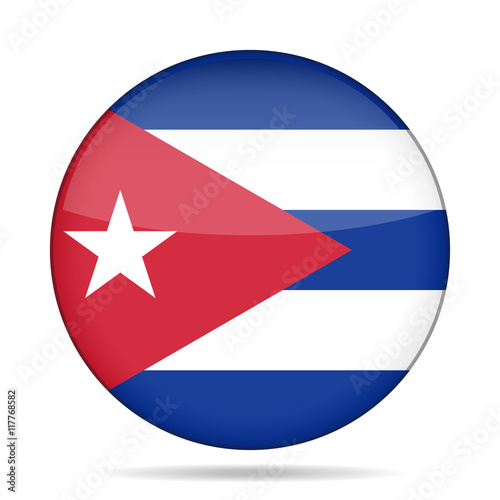 button with flag of Cuba