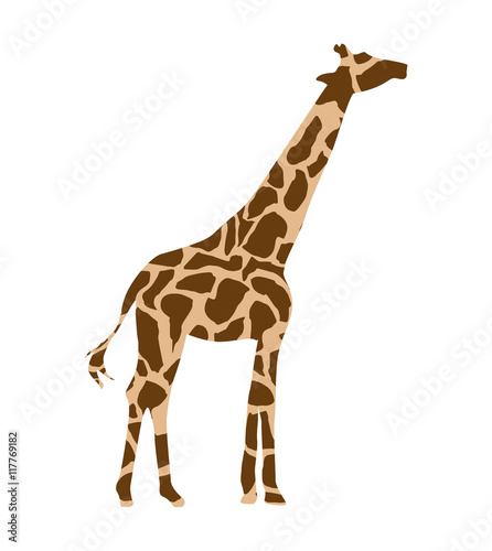 giraffe african isolated icon