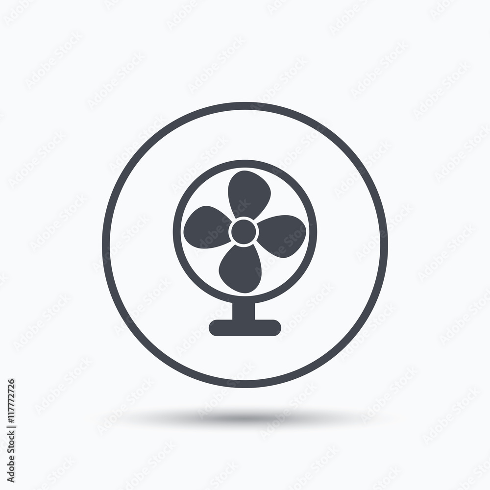 Ventilator icon. Air ventilation or fan sign. Ventilator icon. Air ventilation or fan sign.