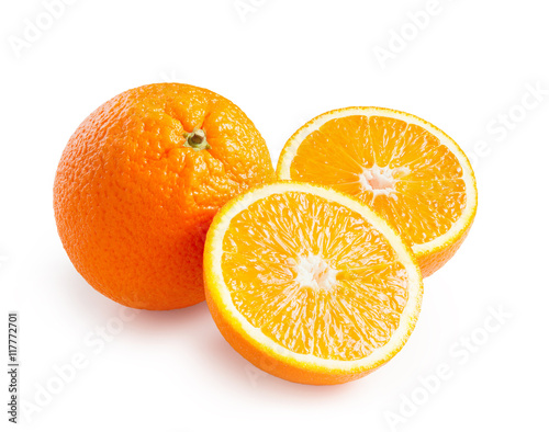 Orange. Orange in a cut isolated on white background