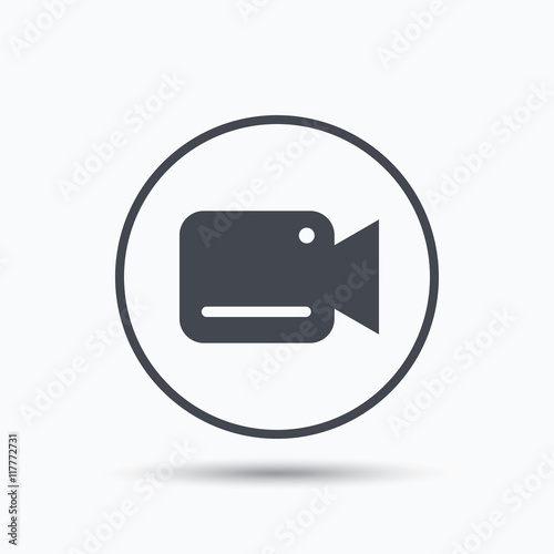 Video camera icon. Film recording cam symbol.
