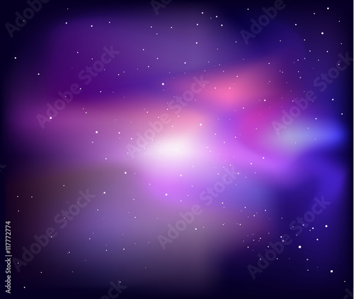 Beautiful Galaxy, vector, stars, nebula, Collection universe, realistic illustration, eps.