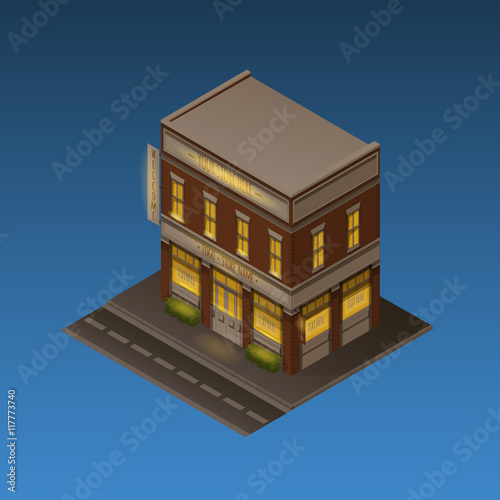 Isometric Night Scene