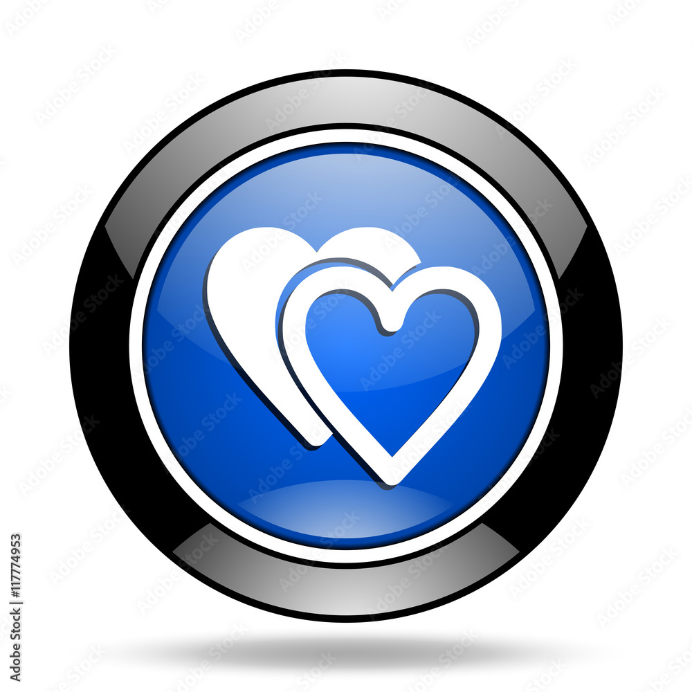 love blue glossy icon love blue glossy icon
