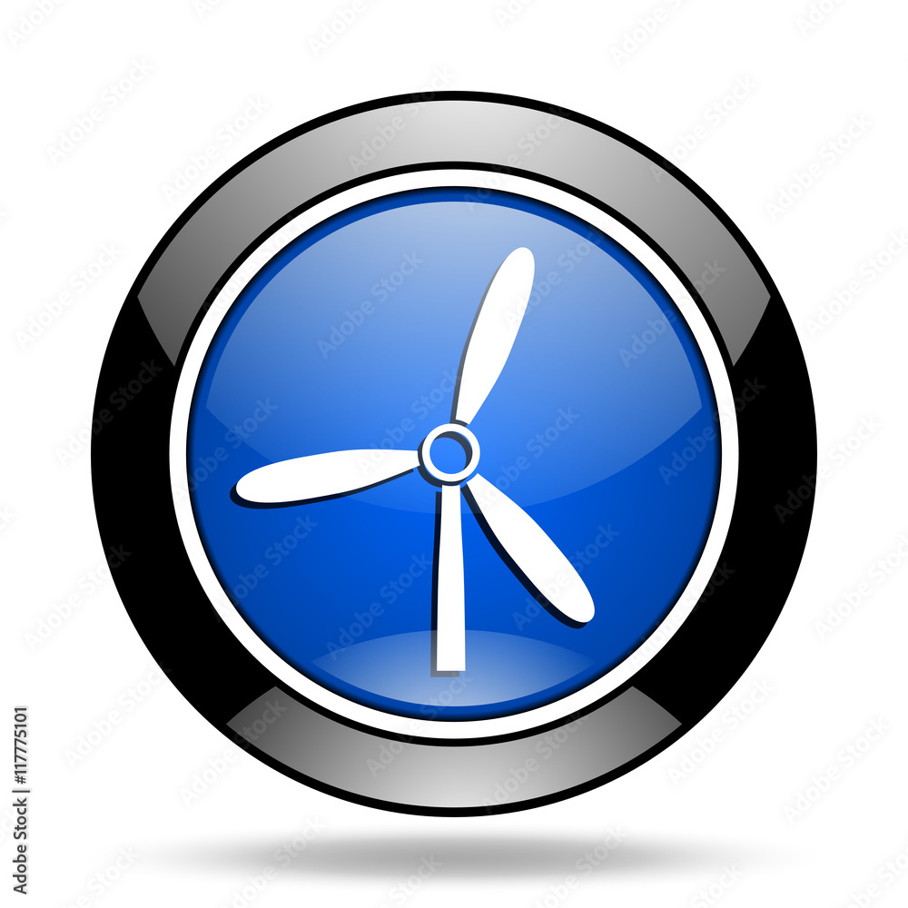 windmill blue glossy icon windmill blue glossy icon