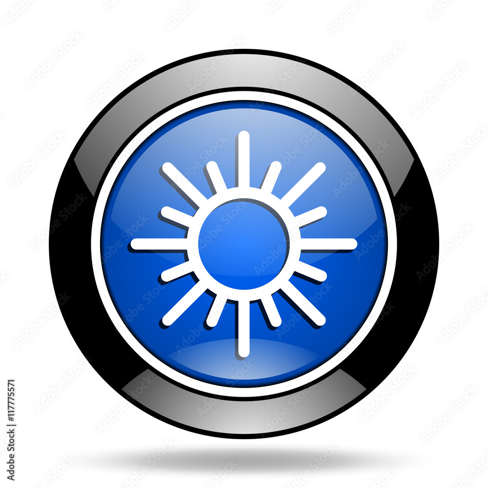 sun blue glossy icon