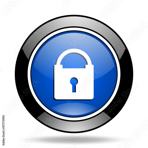 Free Download padlock blue glossy icon - GFXLoad