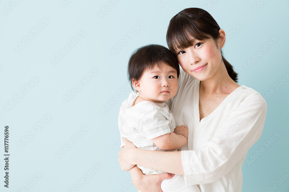 portrait of asian mother and baby portrait of asian mother and baby