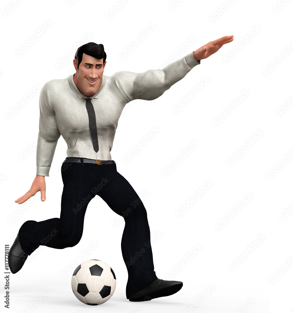 Fototapeta premium businessman football 2