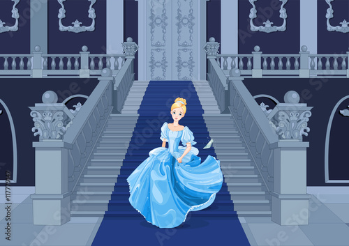 Leinwand Poster Cinderella Runs Away