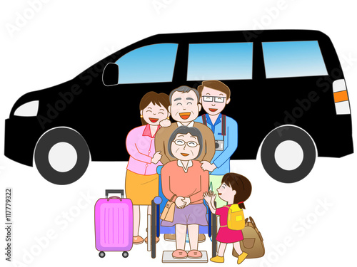 三世代で車の旅
