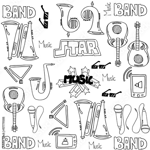 Music object set doodles