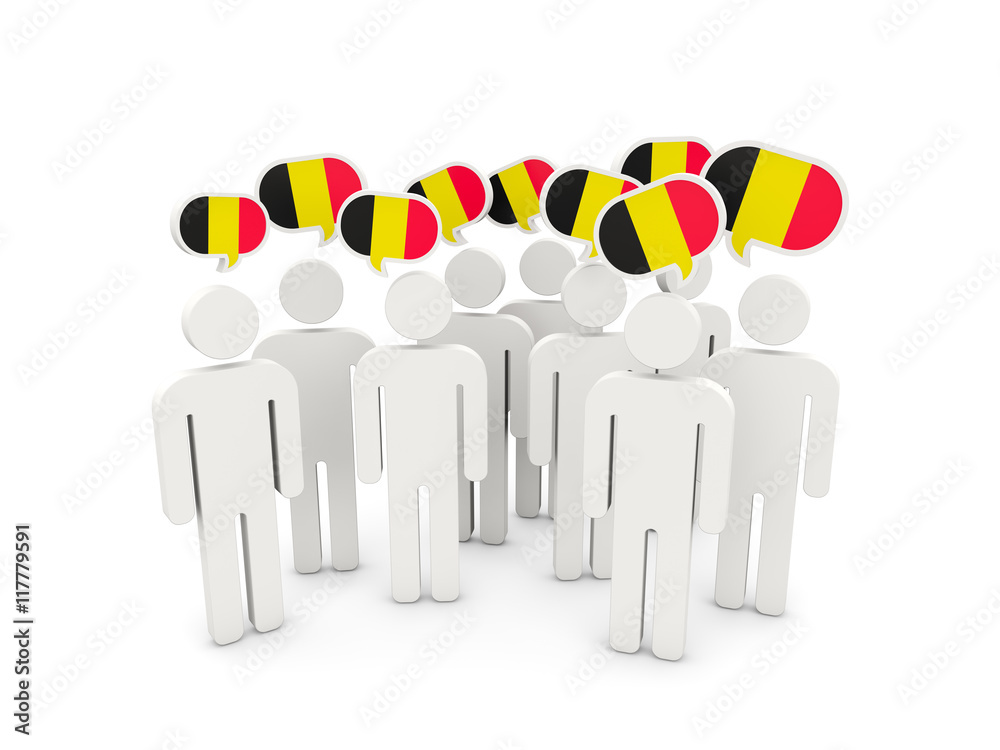 People with flag of belgium People with flag of belgium