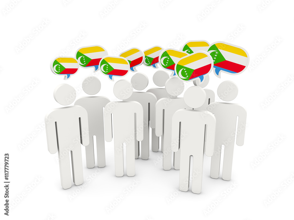 People with flag of comoros People with flag of comoros