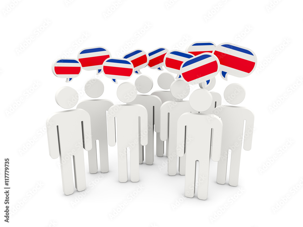 People with flag of costa rica People with flag of costa rica