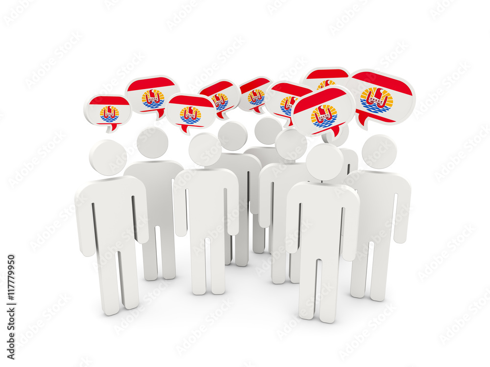People with flag of french polynesia People with flag of french polynesia