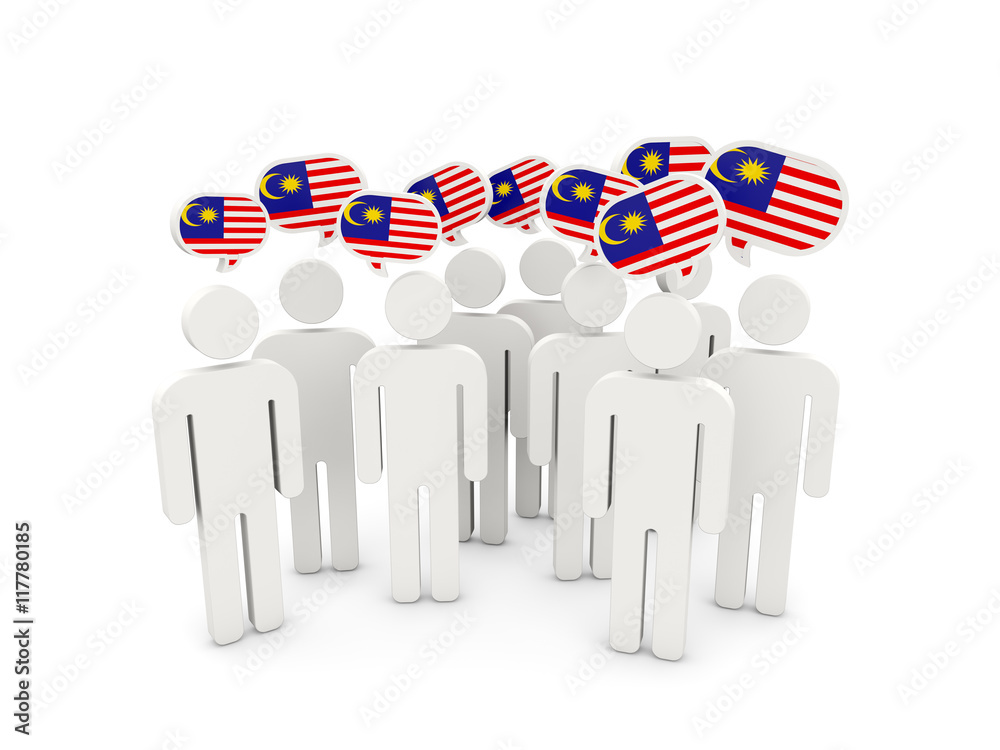 People with flag of malaysia People with flag of malaysia