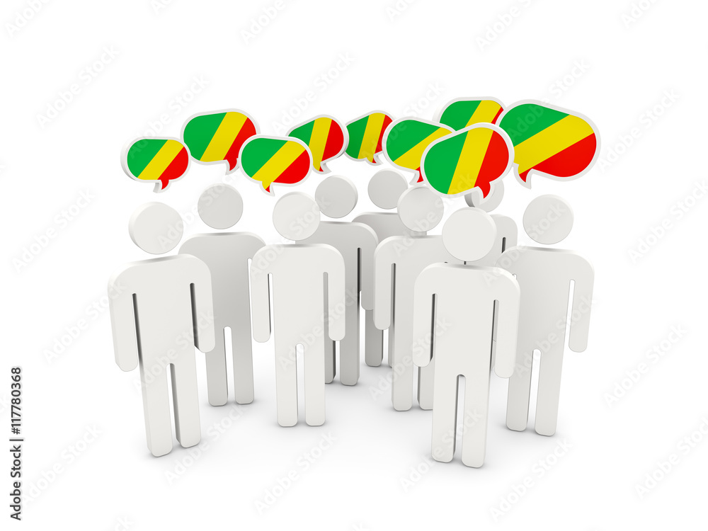 People with flag of republic of the congo People with flag of republic of the congo