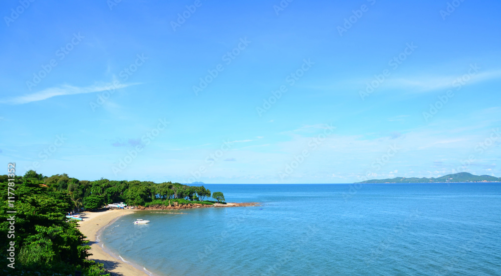 Beautiful seascape with curve coast Beautiful seascape with curve coast