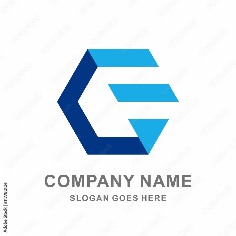 Monogram Letter G Hexagon Three Strips Vector Logo Template Monogram Letter G Hexagon Three Strips Vector Logo Template