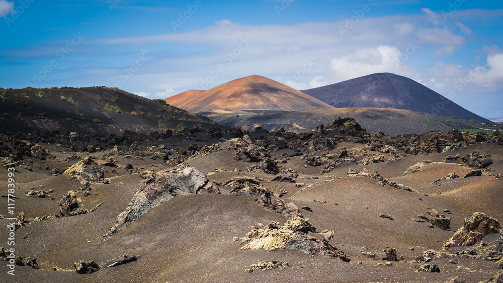 Volcanic Lanzarote landscape. Lanzarote. Canary Islands. Spain Volcanic Lanzarote landscape. Lanzarote. Canary Islands. Spain