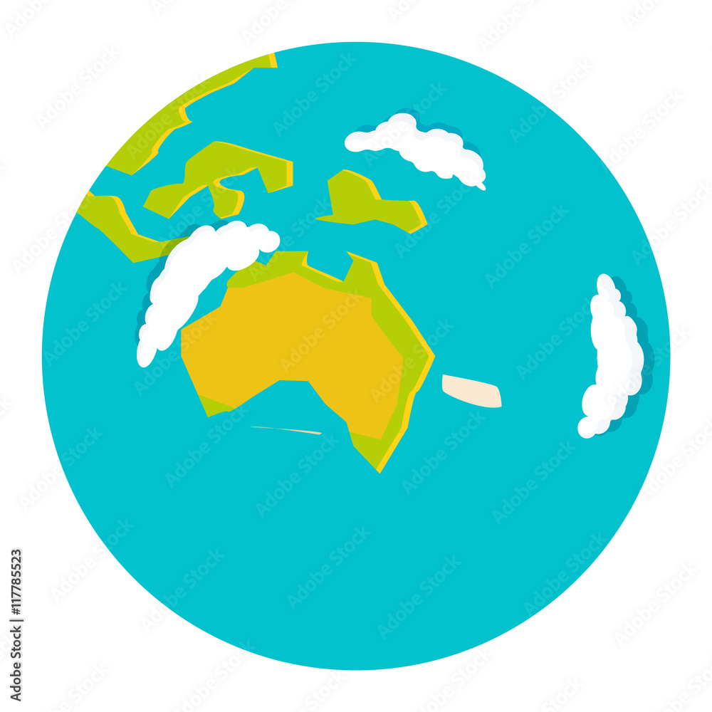 Fototapeta premium Globe earth icon planet map symbol vector illustration. Education globe toy icon and graphic sphere. Geography element globe icon tool isolated on white background