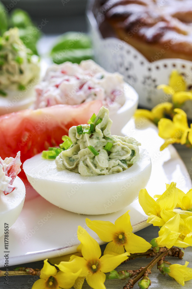Stuffed eggs appetizer Stuffed eggs appetizer