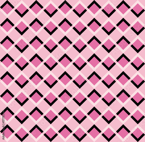 Fun pattern with pink and black zig zag shapes 