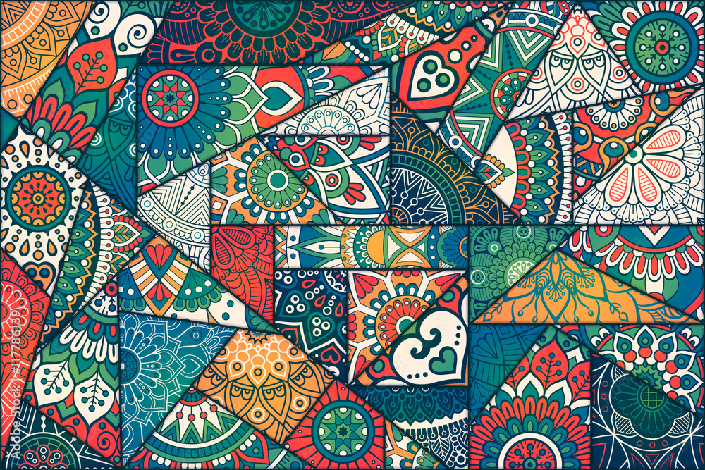 Ethnic floral seamless pattern Ethnic floral seamless pattern