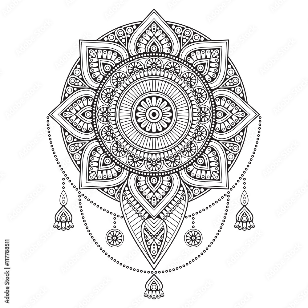 Fototapeta premium Vector indian Mandala