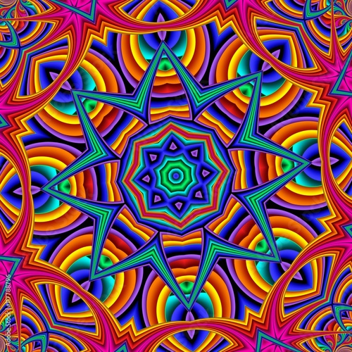 Colorful abstract mandala background. You can use it for invitat photo