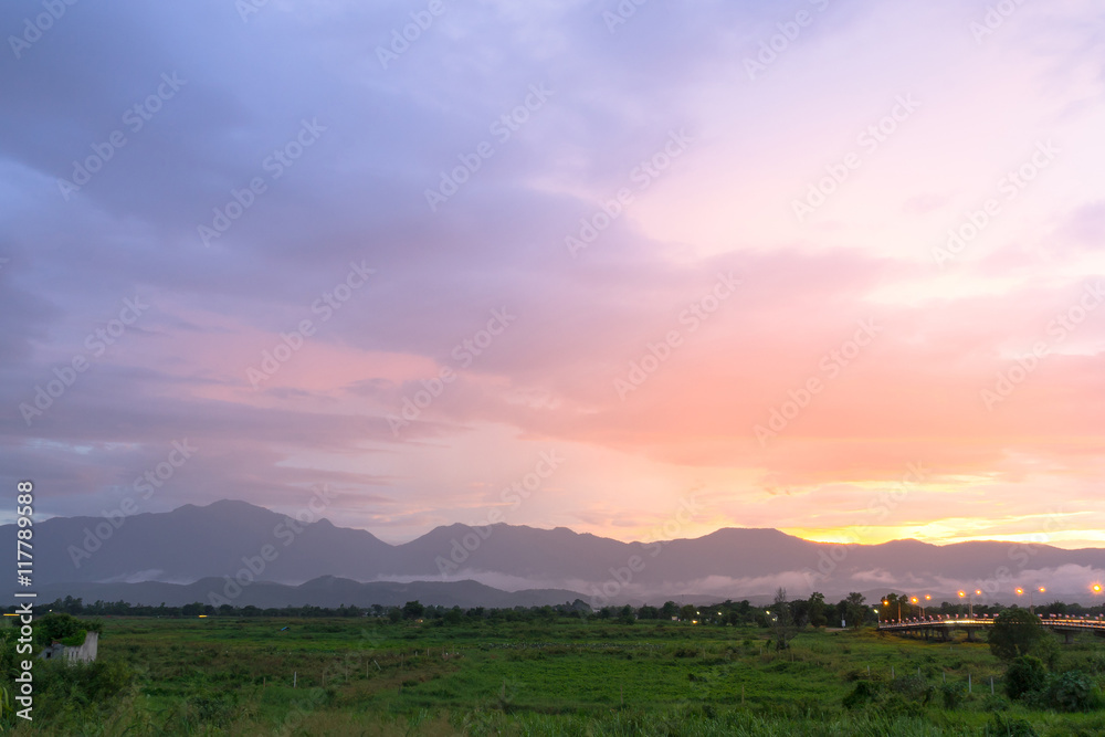 Sunset at Kwan Payao, Payao Province