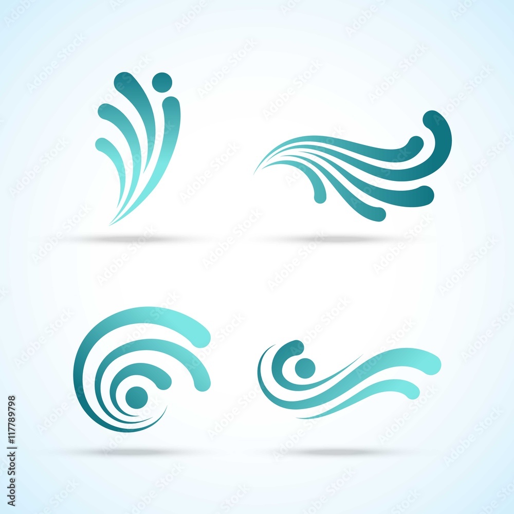 Abstract wave logos Abstract wave logos