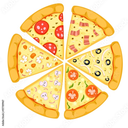 Slices of pizza