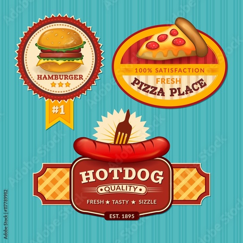 Fast food badges