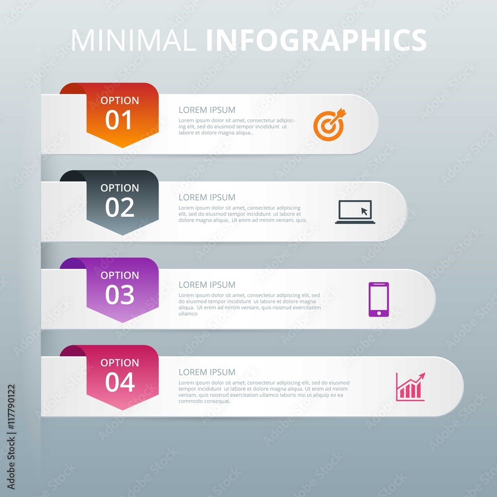 Minimal banners infographic Minimal banners infographic