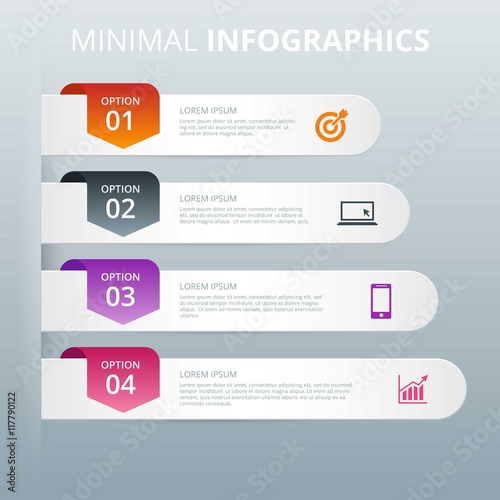 Minimal banners infographic