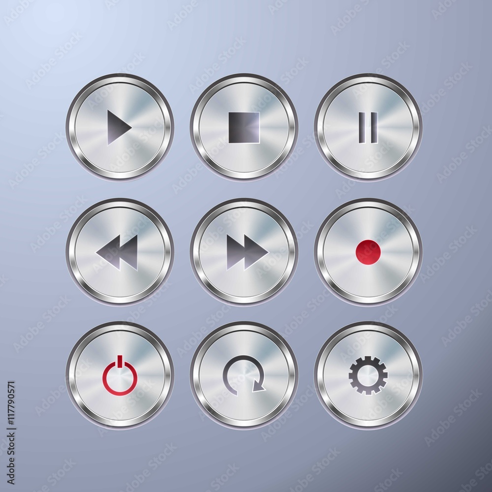 Metallic buttons collection Metallic buttons collection
