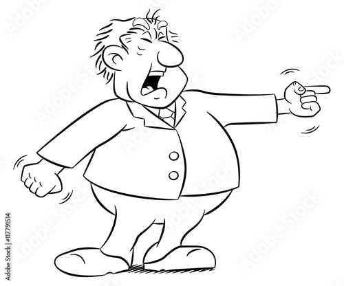 brüllender Cartoon Chef 