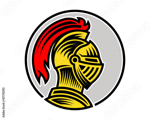 Vector of knight helmet, could be use as logo, icon, etc