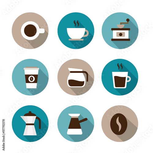 Collection of coffee icons